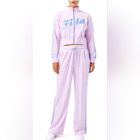 New Fila Valery Velour Track Pant 1X ORCHARD BOUQUET Drawstring NWT - Picture 2 of 12